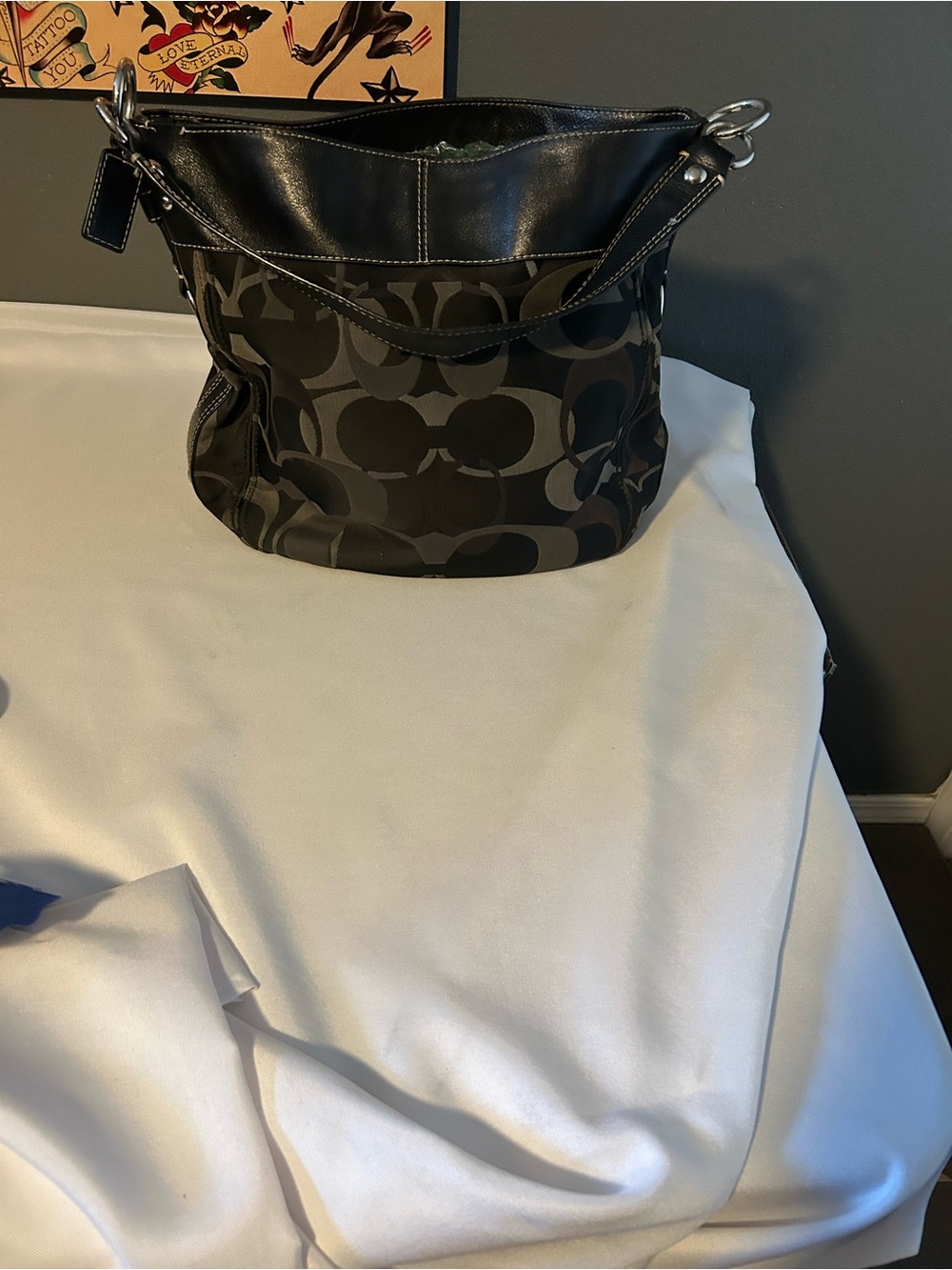 Vintage Y2K Coach Zoe Optic Signature Hobo Bag - Picture 2 of 8